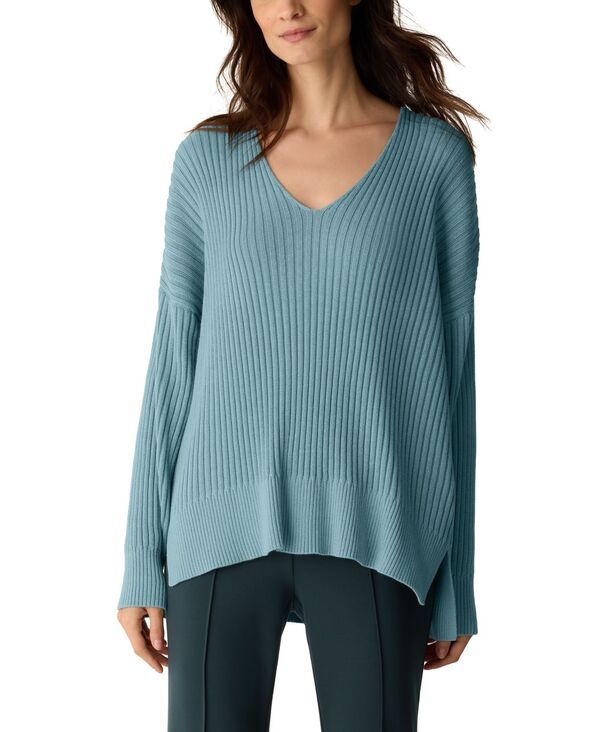 エイリーンフィッシャー レディース アウター ニット・セーター Vネック Eileen Fisher Womens VNeck PullOn Sweater Seafoam