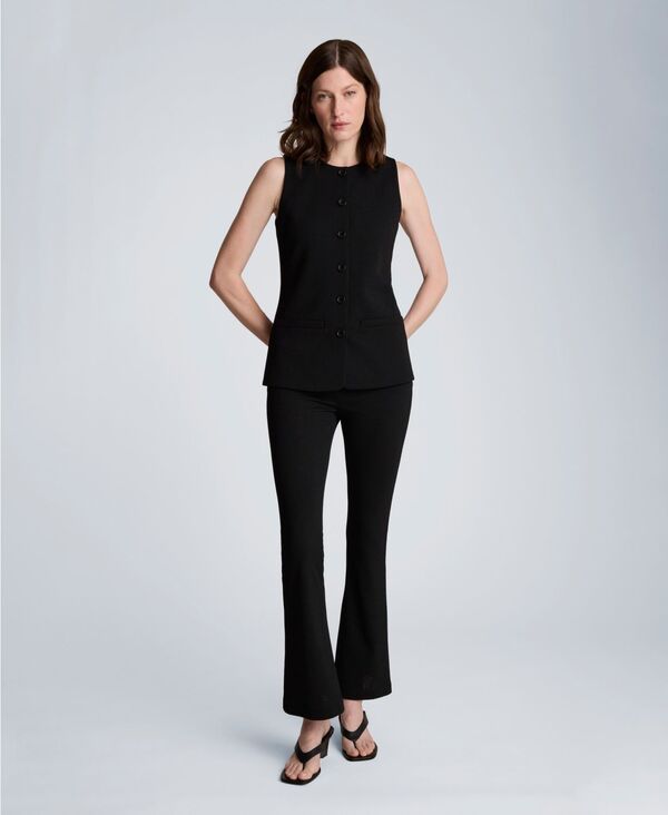 ケネスコール レディース ボトムス カジュアルパンツ ニット Kenneth Cole Textu red Knit Pull On Flare Pant with Inner Short Black
