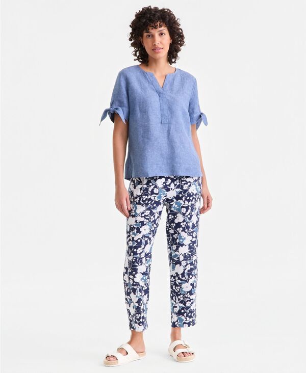 チャータークラブ レディース ボトムス カジュアルパンツ プリーツ リネン Charter Club Womens 100 Linen PleatedFrontape red Pants Vine I