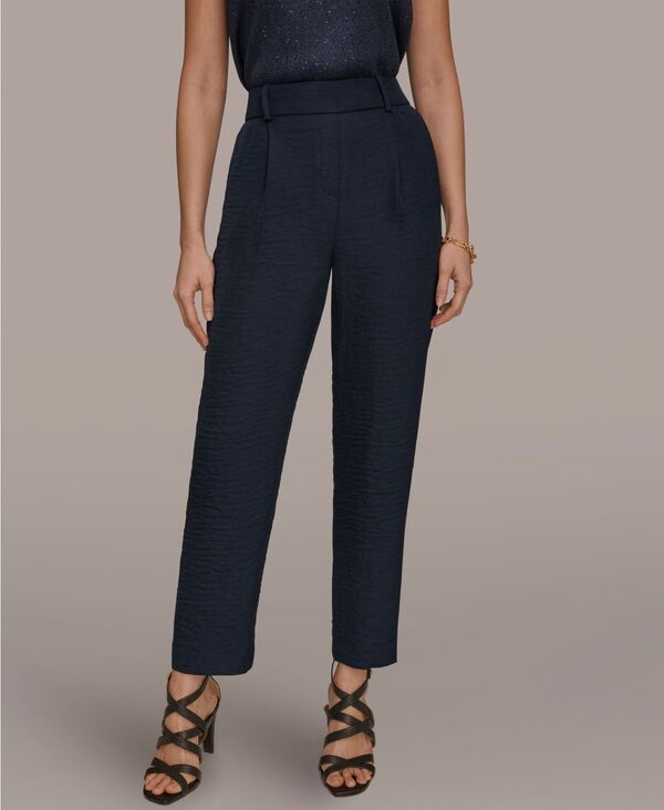 ダナ キャラン ニューヨーク レディース ボトムス カジュアルパンツ プリーツ Donna Karanew York Womens Pleated Straight Pants Nightfall