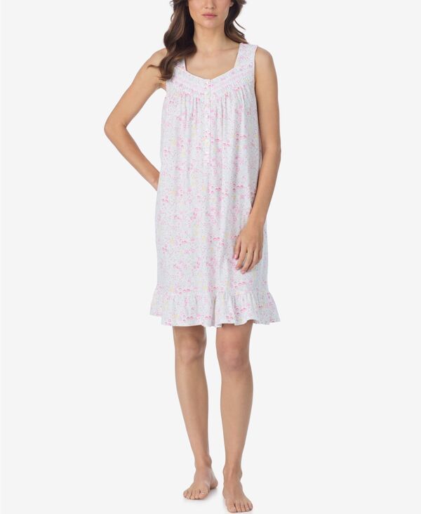 エイレーンウェスト レディース アンダーウェア ナイトウェア ノースリーブ Eileen West Womensleevelesshort Nightgown White Novelty ホワイト