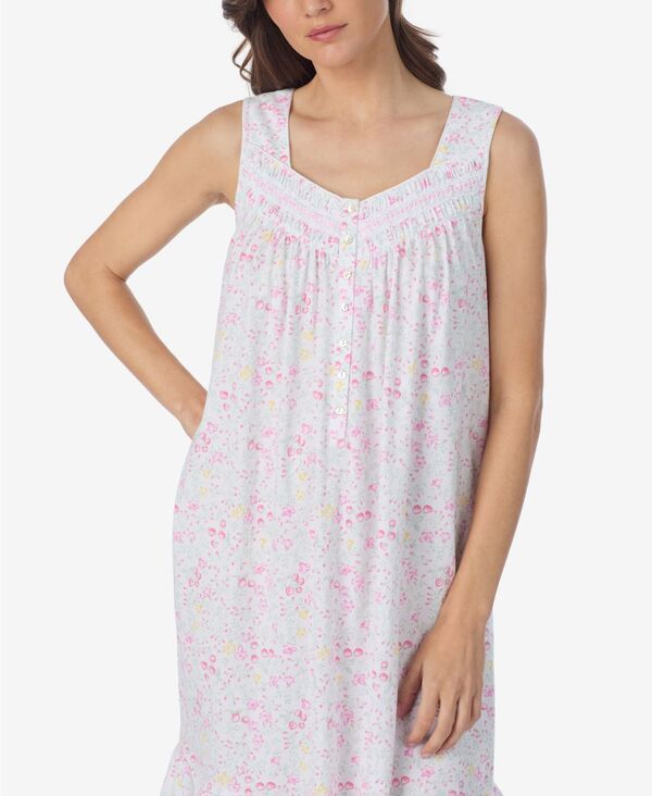 エイレーンウェスト レディース アンダーウェア ナイトウェア ノースリーブ Eileen West Womensleevelesshort Nightgown White Novelty ホワイト