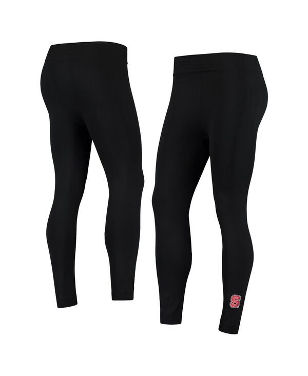 ズーザッツ レディース ボトムス レギンス フリース ZooZatz Womens Black NC State Wolfpack Fleece Leggings Black ブラック