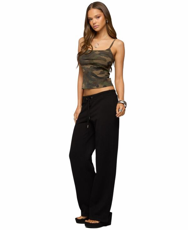 アディクテッド レディース トップス タンクトップ Edikted Womens Ciellah Camo Tank Top Olive オリーブ