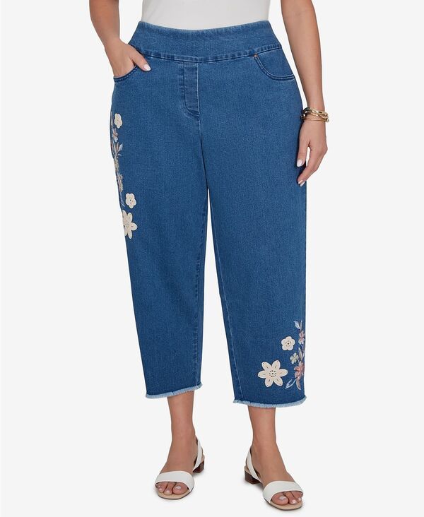 アルフレッド ダナー レディース ボトムス デニムパンツ フラワー柄 プラスサイズ アンクル ジーンズ フラワー Alfredunner Plusize Camden Market Floral Cr