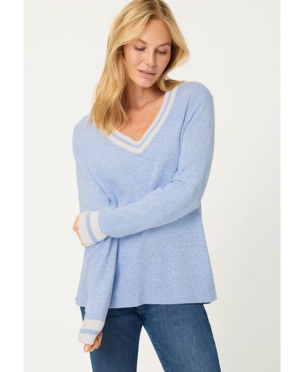 オルセン レディース アウター ニット・セーター Vネック Olsen Womens VNeck Sweater Cloud blue mel ブルー