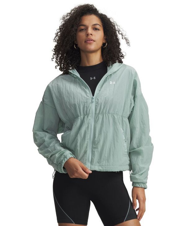 アンダーアーマー レディース アウター ジャケット・ブルゾン Under Armour Women s Rival Woven Bungee FullZip Jacket Enamel BlueWhi