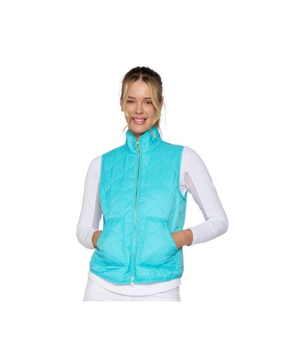 G ライフスタイルクロージング レディース アウター ジャケット・ブルゾン ベスト G Lifestyle Clothing Padded Vest Caribbean turquoise ターコイズ