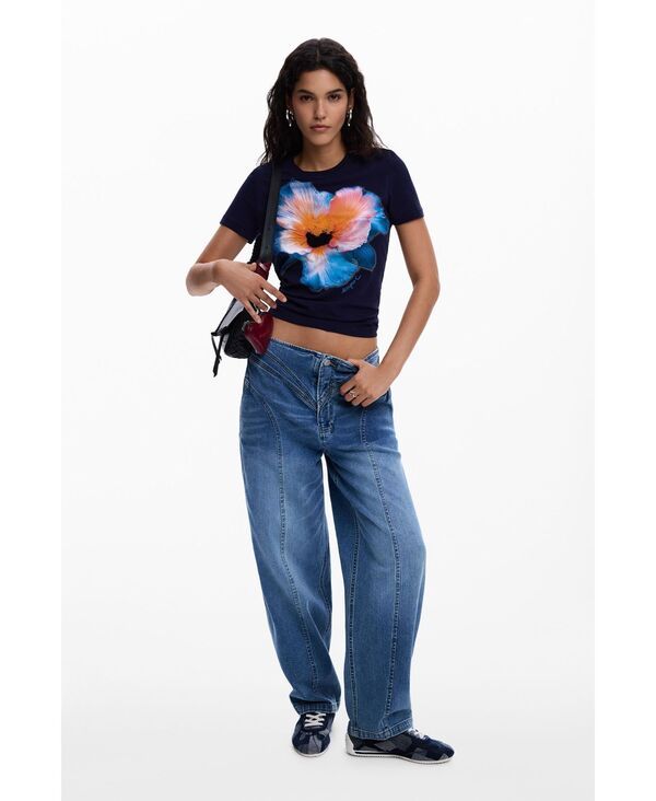 デジグアル レディース ボトムス デニムパンツ ジーンズ Desigual Womens Balloon jeanseams Medium blue ブルー