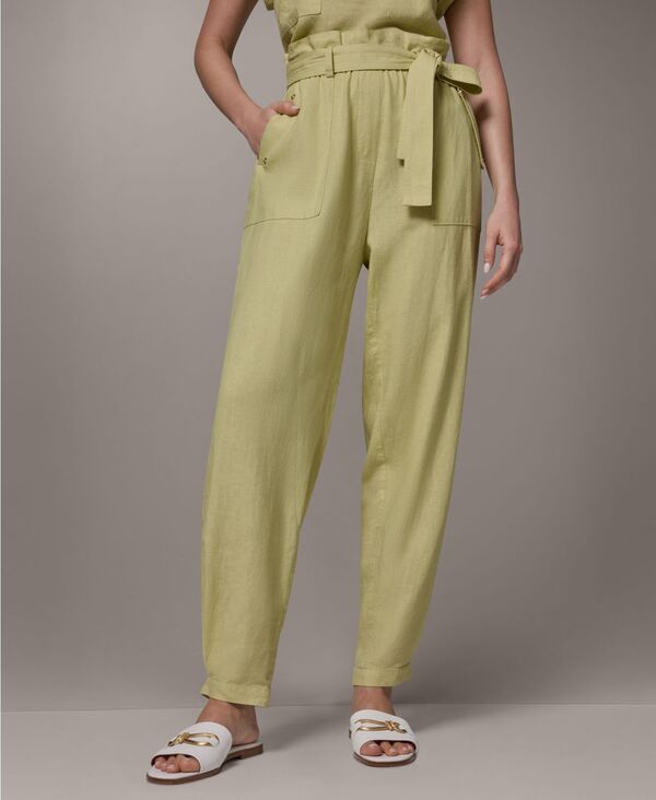 ダナ キャラン ニューヨーク レディース ボトムス カジュアルパンツ Donna Karanew York Womens Belted Wide Cuff Pants Citrus