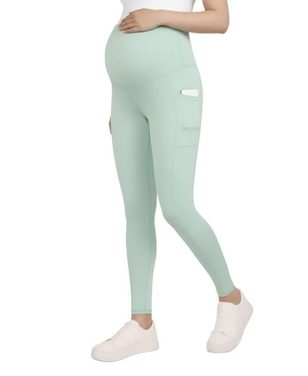 マザーフッドマタニティー レディース ボトムス レギンス Womens Over the Belly Side Pocket Active Maternity Leggings Motherhood