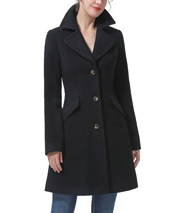 キミアンドカイ レディース アウター ジャケット・ブルゾン ウール コート kimi kai Womensasha Wool Blend Walking Coat Black ブラック