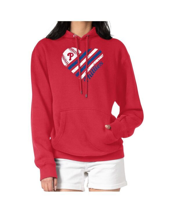 ジースリー フォーハー バイ カール バンクス レディース アウター パーカー・スウェット フリース GIII 4Her by Carl Banks Womens Red Philadelphia P