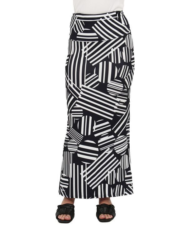 24 セブンコンフォート レディース ボトムスカート プリント マキシ 24seven Comfort Apparel Womens Abstract Print Maxi Skirt Print