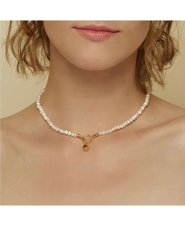 ベアフルーツジュエリー レディース アクセサリー ネックレス・チョーカー・ペンダントトップ ミニ Bearfruit Jewelry 14k Gold Plated Elena Pearl Choke