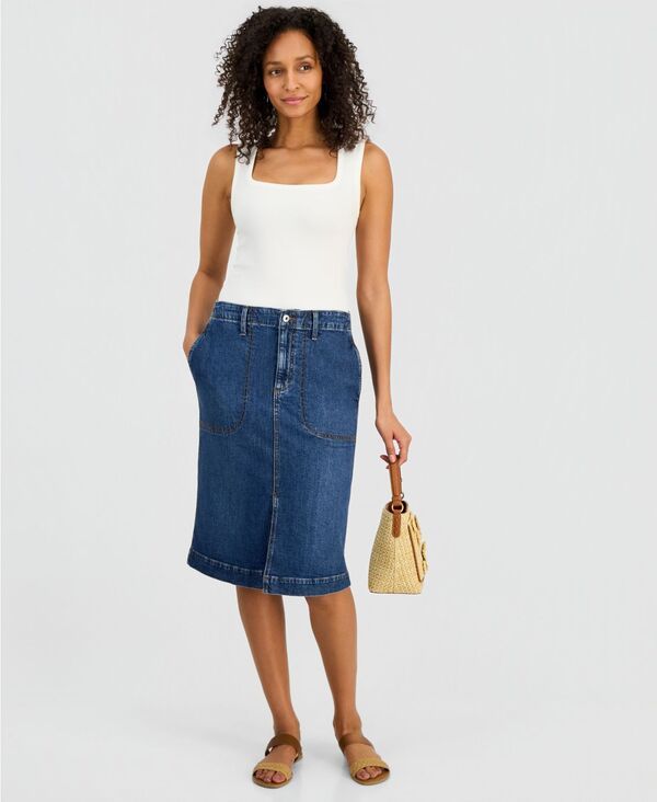 スタイルアンドコー レディース ボトムスカート デニム Style Co Womens HighRise Denim Skirt Diamond Wash デニム