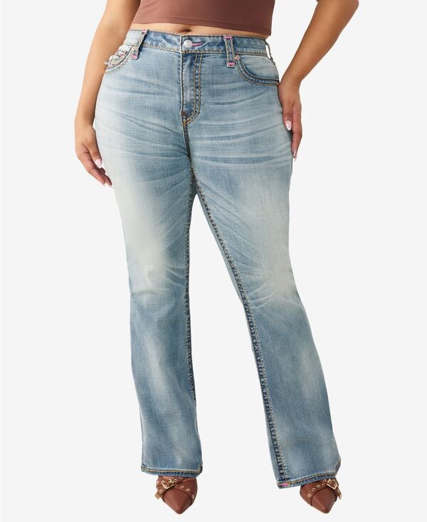 トゥルーレリジョン レディース シューズ ブーツ・レインブーツカット プラスサイズ ジーンズ True Religion Plusize Becca MidRise Bootcut Jeans Mid