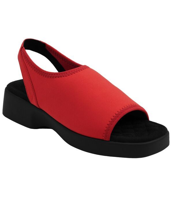 エアロソールズ レディース シューズ サンダル Aerosoles Womens Azura Slingback Sandals Red Stretch Gabardine レッド