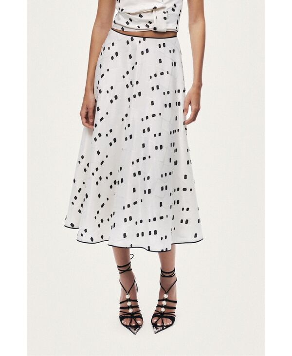 ノクチューン レディース ボトムスカート プリント ミディ NOCTURNE Womens HighRise Midi Skirt with Print Details Multicolo red マ
