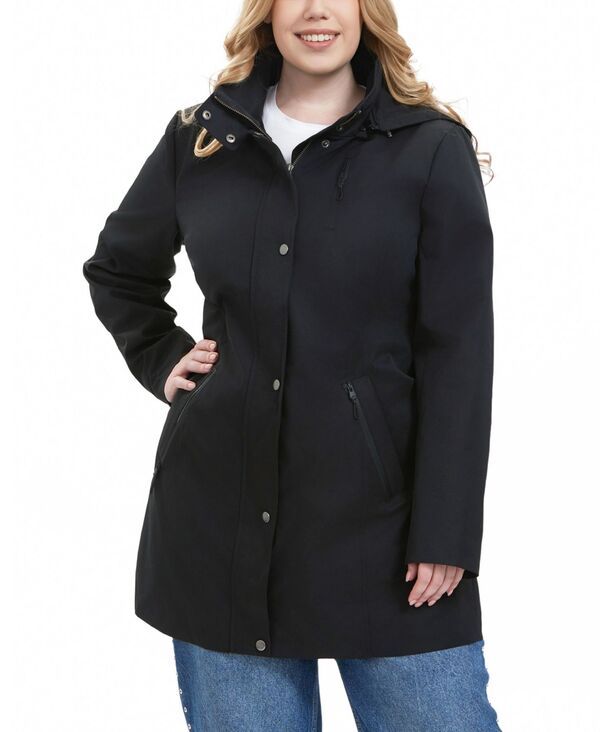 ビージーエスディー レディース アウター ジャケット・ブルゾン プラスサイズ BGSD Plusize WaterResistant Hooded Anorak Jacket Black ブラック