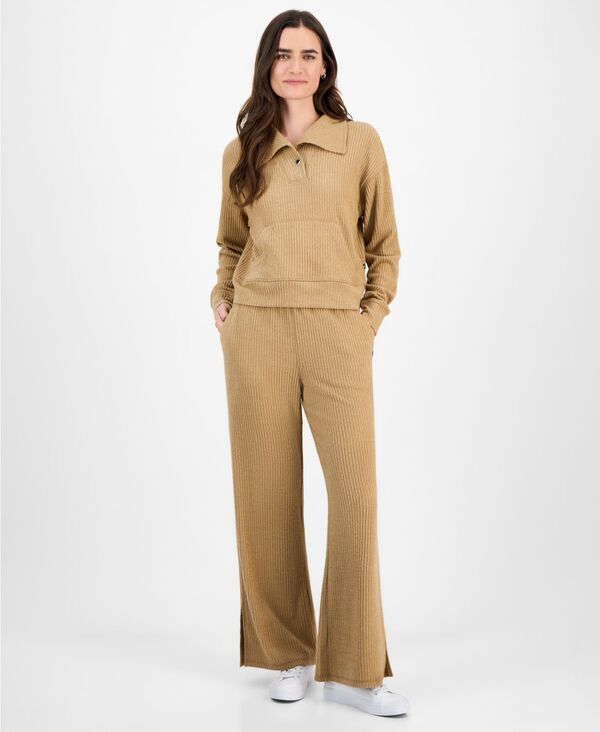 ノーティカ ジーンズ レディース ボトムス カジュアルパンツ ニット Nautica Jeans Nautica Womens HighRise WideLeg Knit Pants Tannin