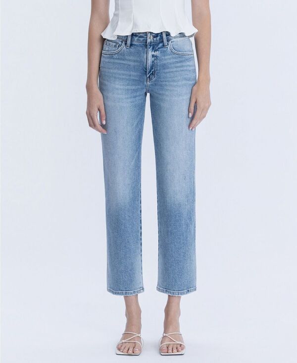 フライングモンキー レディース ボトムス デニムパンツ アンクル ジーンズ Flying Monkey Womens High Rise Ankle Straight Jeans Blissful s