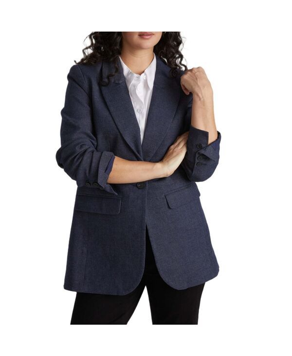 ユニバーサル スタンダード レディース アウター ジャケット・ブルゾン デニム ブレザー Universal Standard Womens Denim Look Blazer Dark indigo