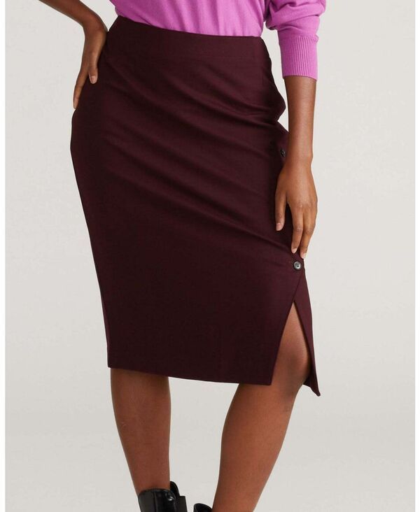 ユニバーサル スタンダード レディース ボトムスカート プラスサイズ Universal Standard Womens Plusize Anya Ponte Skirt Black cherry ブ