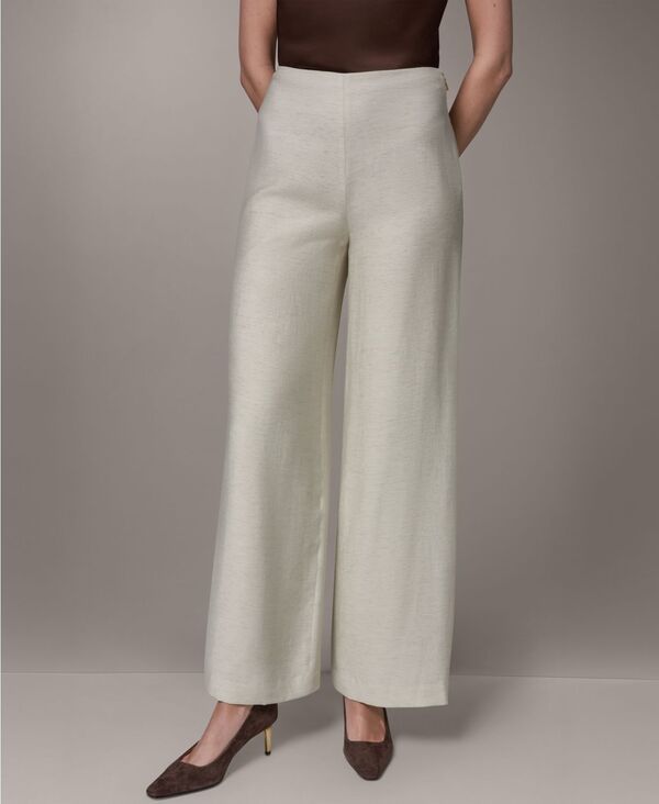 ダナ キャラン ニューヨーク レディース ボトムス カジュアルパンツ Donna Karanew York Womens MidRise WideLeg Pants Lightt Sisal