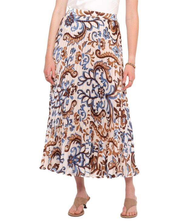 Petal and Pup レディース ボトムスカート プリーツ ミディ Petal and Pup Womens Aoife Pleated Midi Skirt Ivory brown blue