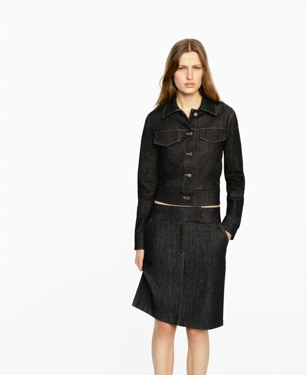 マンゴ レディース ボトムスカート ミディ デニム MANGO Womens Denimidi Skirts Black ブラック