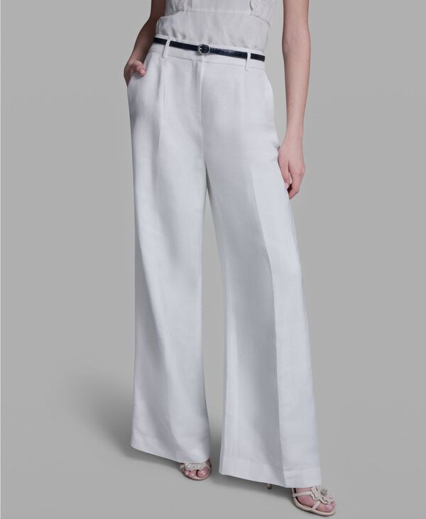 ビーシビージー レディース ボトムス カジュアルパンツ BCBG Womens HighRise WideLeg Belted Pants Whisper White ホワイト 27,820円