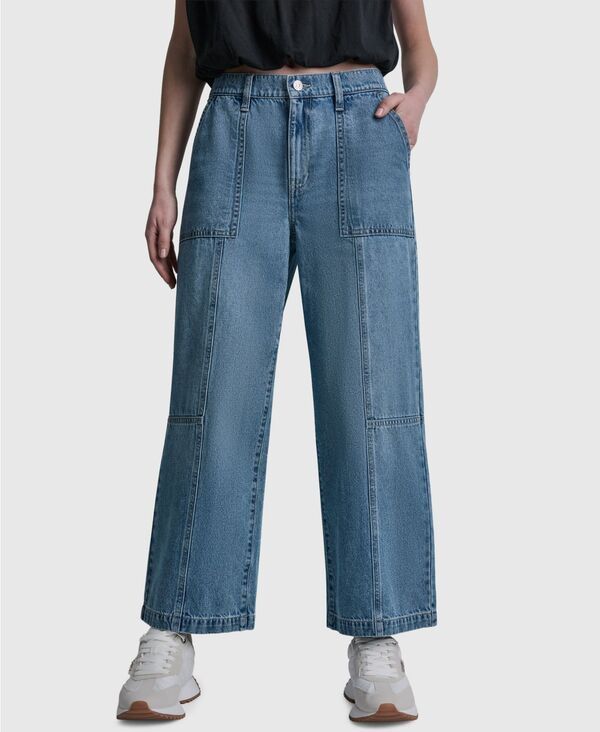 ダナキャランニューヨーク レディース ボトムス デニムパンツ コットン アンクル DKNY Jeans Womens HighRise Ankle WideLeg Utility Cotton Jea