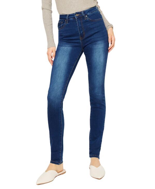 カンクン レディース ボトムス デニムパンツ ジーンズ KanCan Womens Vanessa High Rise Super Skinny Jeans Dark wash