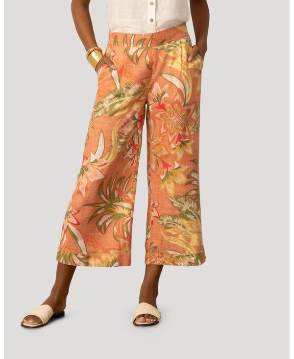 ケーブルアンドゲージ レディース ボトムス カジュアルパンツ プリント リネン Cable Gauge Womens Printed Linen Blend Pull On Cropant Conte 16,775円