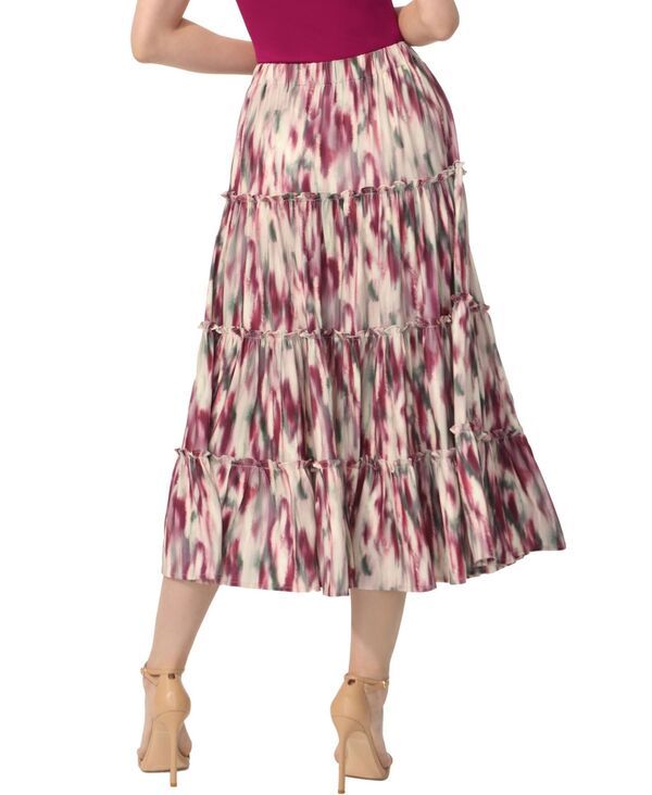 キミアンドカイ レディース ボトムスカート ティアード ミディ kimi kai Womens Tie red Midi Skirt Orchid