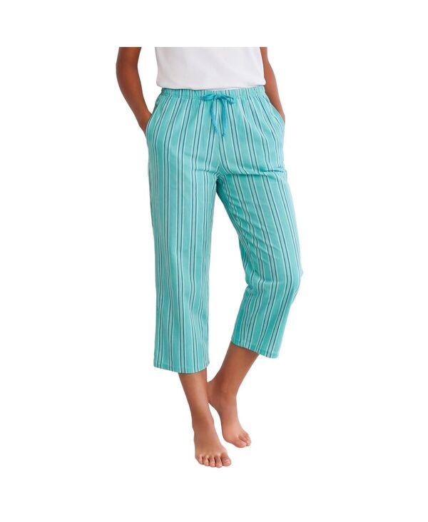 ドリームスアンドコー レディース アンダーウェア ナイトウェア プラスサイズ キャップ Dreams Co Plusize Dreams and Co Woven Sleep Capri Pant C