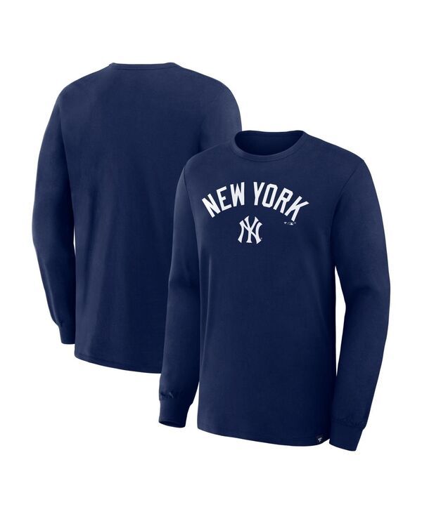 ファナティクス メンズ トップス Tシャツ Fanatics Mens Navy New York Yankees LockUp Legacy Long Sleeve TShirt Navy ネイビー