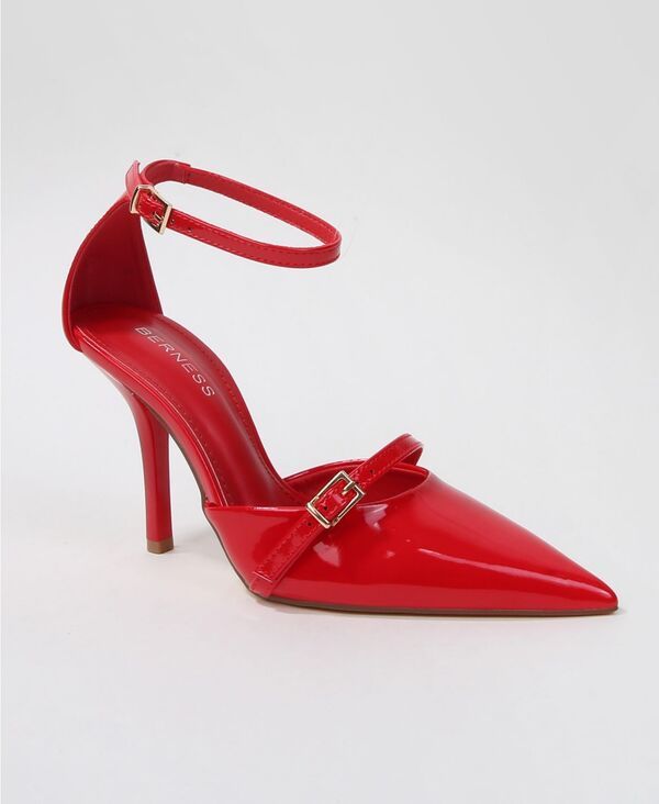 バーネス レディース シューズ パンプス アンクル BERNESS Womens Maisie DOrsay Ankle Strapump Red レッド