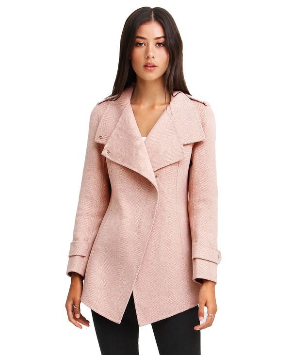 ベルアンドブルーム レディース アウター ジャケット・ブルゾン ウール コート Belle Bloom Womens Bad Girl Wool Blend Moto Coat Blush ブラッシュ