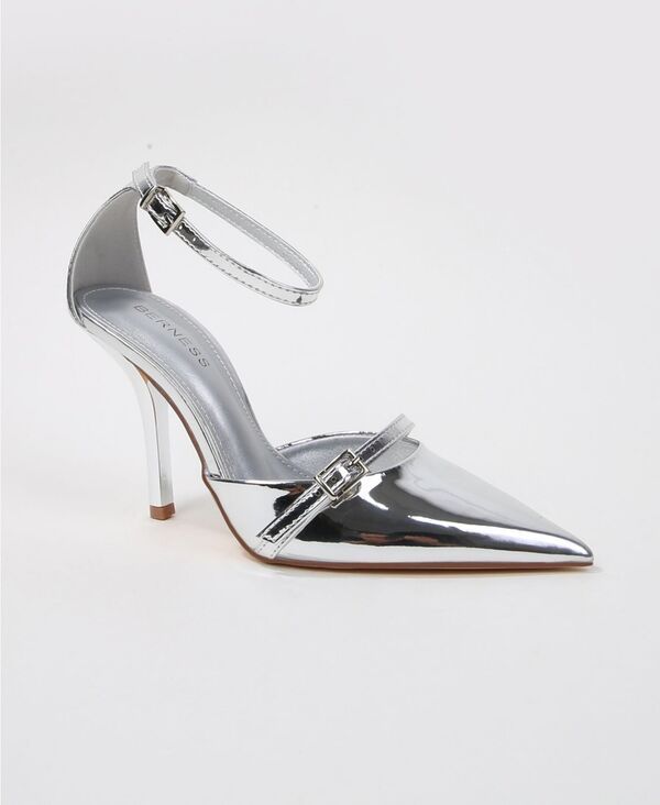 バーネス レディース シューズ パンプス アンクル BERNESS Womens Maisie DOrsay Ankle Strapump Silver シルバー