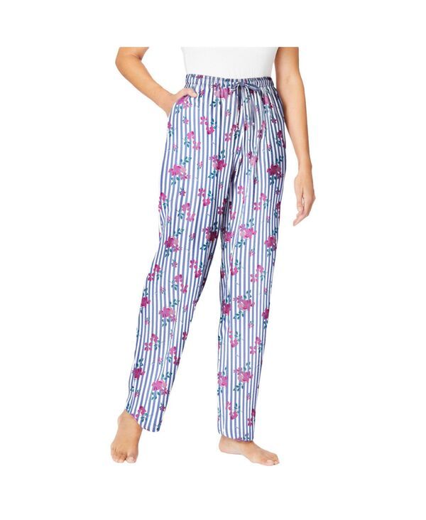 ドリームスアンドコー レディース アンダーウェア ナイトウェア ニット Dreams Co Womens Dreams and Co Knit Sleepant French blue floral