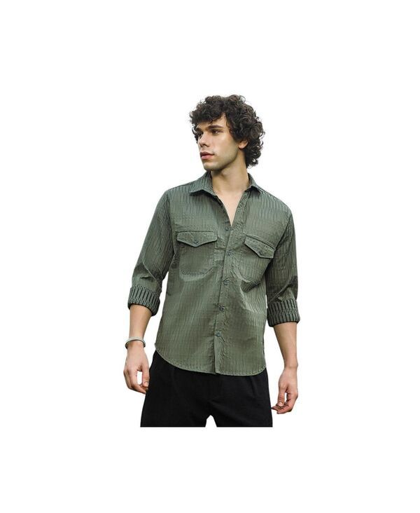 キャンパスストラ メンズ トップス シャツ Campusutra Mens CrimpTactile Utility Shirt Grey グレー