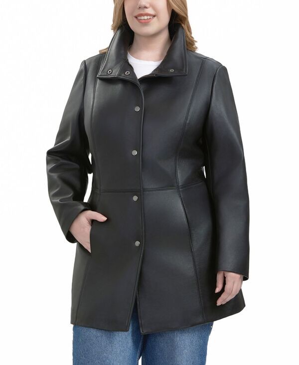 ビージーエスディー レディース アウター ジャケット・ブルゾン プラスサイズ コート レザー BGSD Plusize Rosie Leather Coat Black ブラック