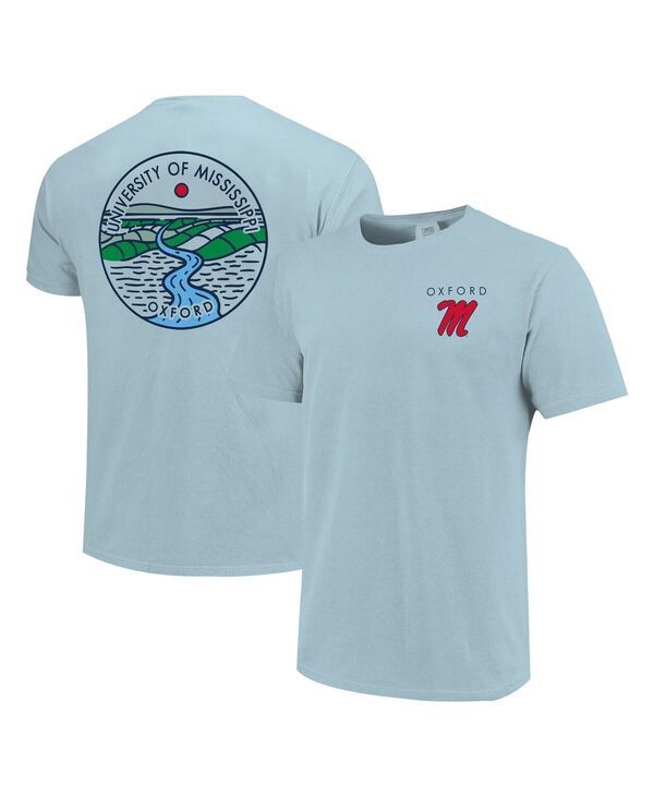 イメージワン メンズ トップス Tシャツ Image One Mens and Womens Powder Blue Ole Miss Rebelscenicomfort Colors TShirt