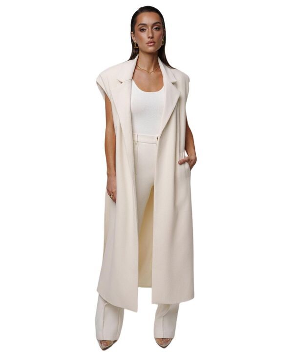 ジェイラックスレーベル レディース アウター コート JLUXLABEL Womens Cloud Woven Coat Ivory アイボリー