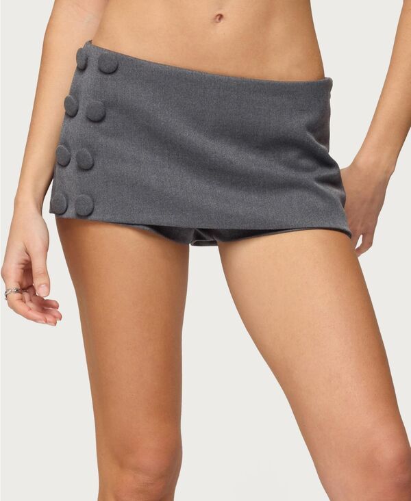アディクテッド レディース ボトムスカート ミニ Edikted Womens Imaney Button Mini Skirt Darkgray グレー