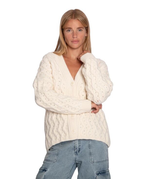 ベルアンドブルーム レディース アウター ニット・セーター カーディガン Belle Bloom Womensugar Plum Chunky Cardigan Cream クリーム