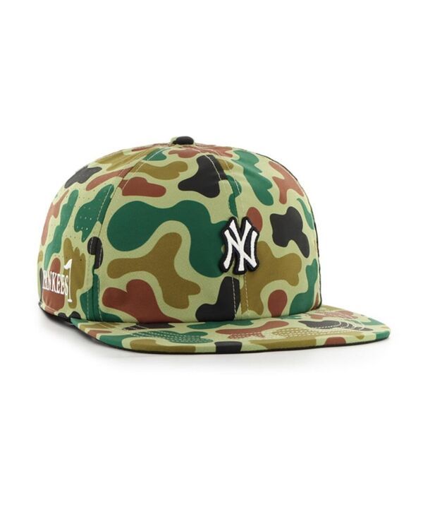47 ブランド メンズ アクセサリー 帽子 キャップ 47 Brand Mens Camo New York Yankees Elevated Greens Captain Adjustable Ha