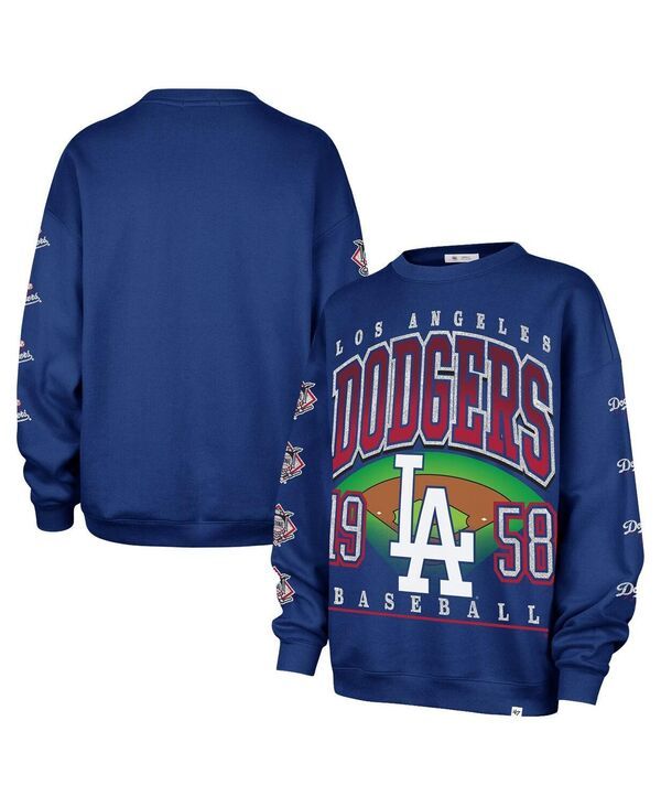 47 ブランド レディース アウター パーカー・スウェット シャツ 47 Brand Womens Royalos Angeles Dodgers Trendy Team Go Big Oversiz